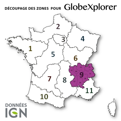 Carte IGN de la Zone 9 au 1 : 25 000