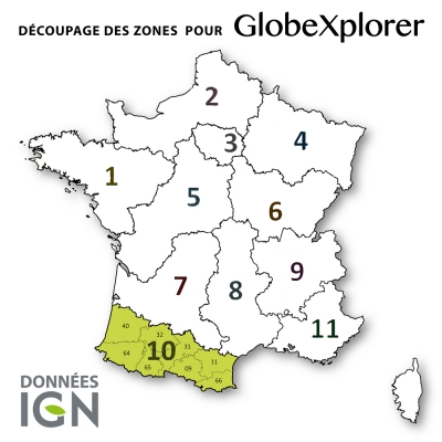 Carte IGN de la Zone 10 au 1 : 25 000 