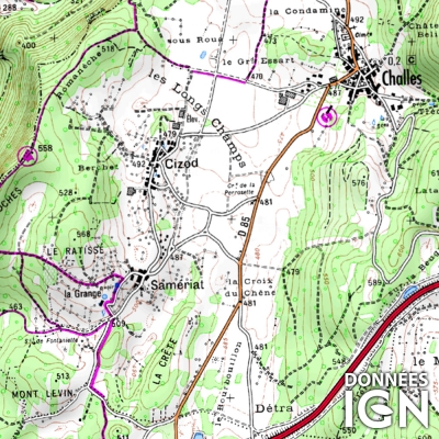 Département Ain (01) - 1 : 25 000