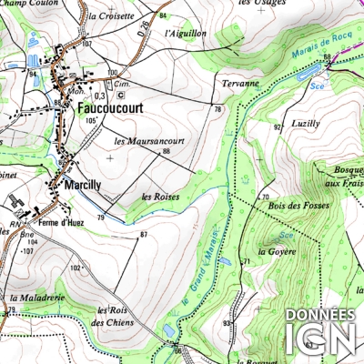 Département Aisne (02) - 1 : 25 000