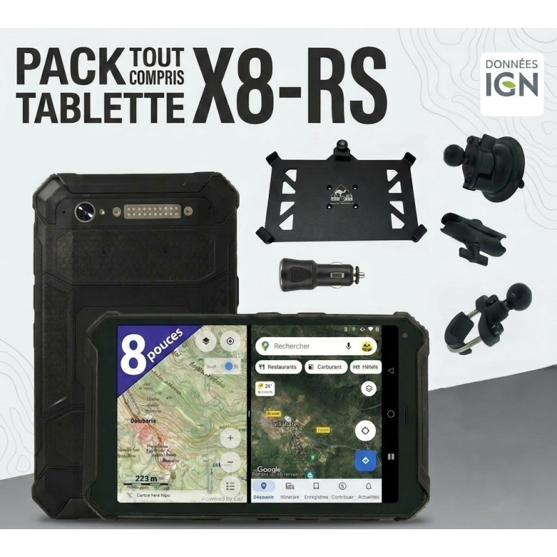 Pack Navigation Tablette X8R-S GPS tout terrain