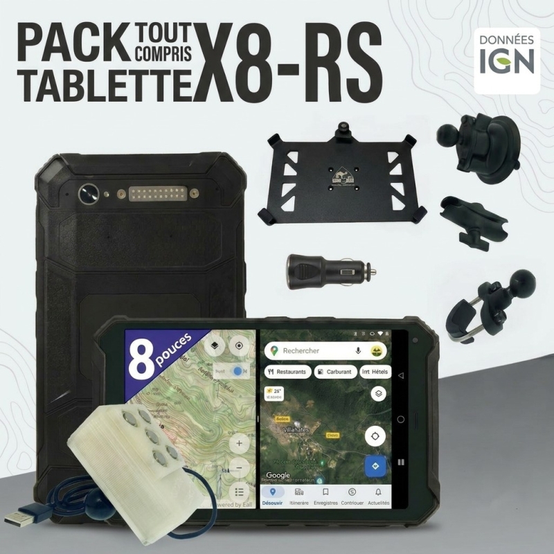Pack Rallye tout terrain Tablette GPS