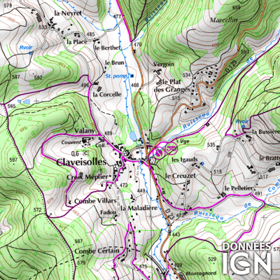 Département IGN - Rhône 69 - 1 : 25 000