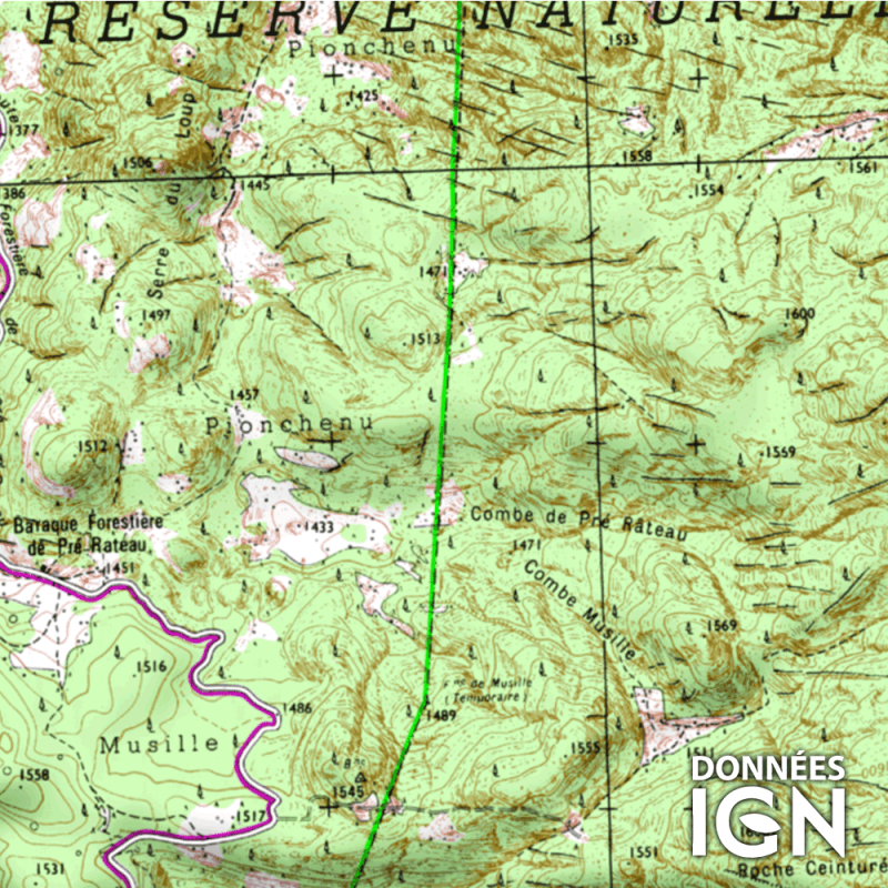Département IGN - Isère 38 - 1 : 25 000
