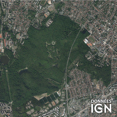 Département IGN - Satellite -  Paris 75 - 1 : 25 000