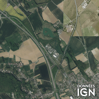 Département IGN - Satellite - Val-d'Oise 95 - 1 : 25 000