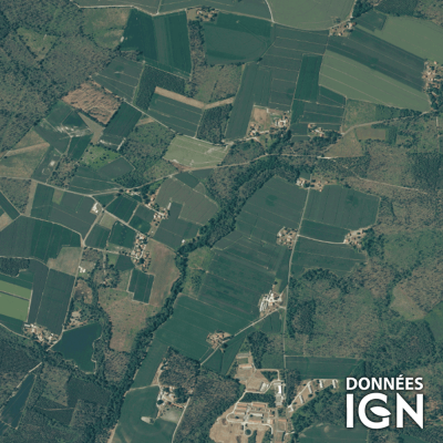 Département IGN - Satellite - Landes 40 - 1 : 25 000