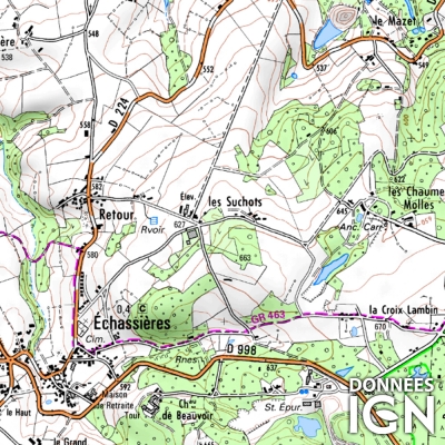 Département Allier (03) - 1 : 25 000