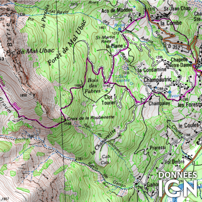 Département Alpes de Hte Provence (04) - 1 : 25 000