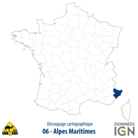 Département IGN - Alpes Maritimes 06 - 1 : 25 000