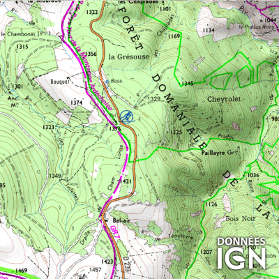 Département IGN - Ardeche 07 - 1 : 25 000