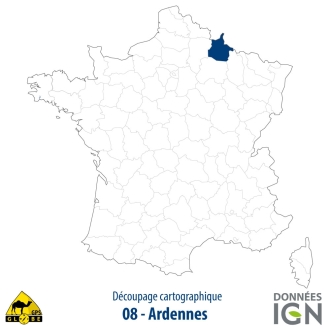 Département IGN - Ardennes 08 - 1 : 25 000
