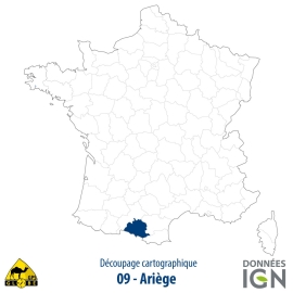 Département IGN - Ariège 09 - 1 : 25 000