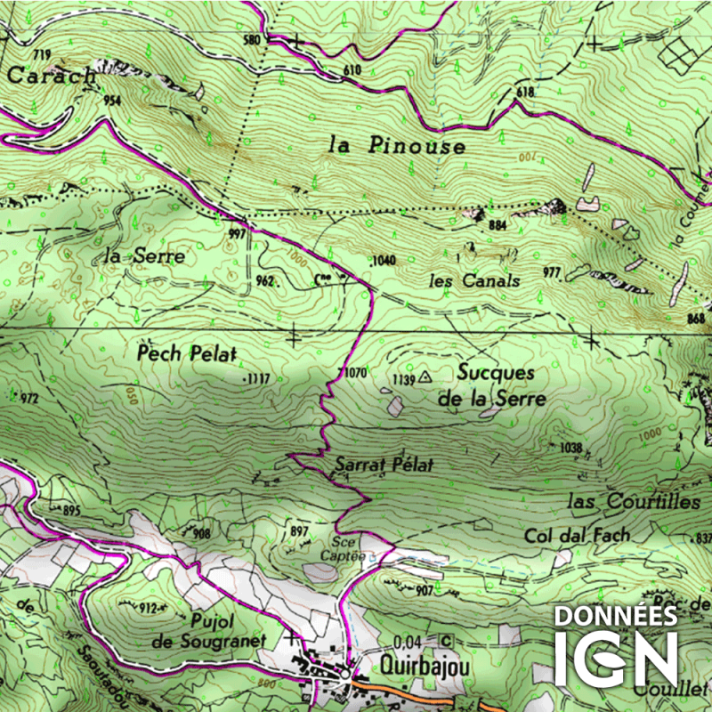 Département IGN - Aude 11 - 1 : 25 000