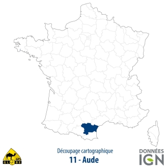 Département IGN - Aude 11 - 1 : 25 000