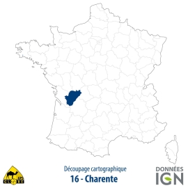Département IGN - Charente 16 - 1 : 25 000