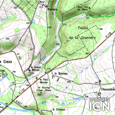 Département Cher (18) - 1 : 25 000