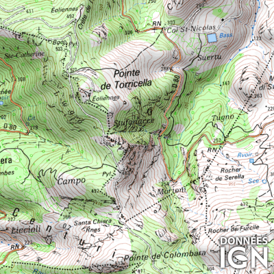 Département IGN - Haute Corse 2B - 1 : 25 000