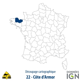 Département IGN - Côtes d'armor 22 - 1 : 25 000