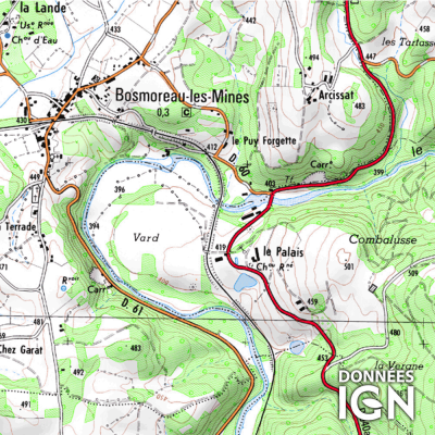 Département IGN - Creuse 23 - 1 : 25 000