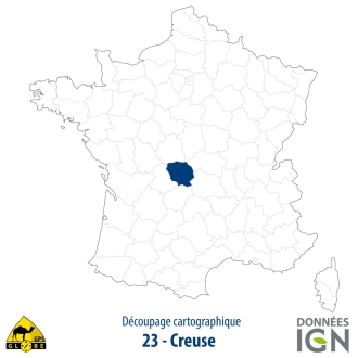 Département IGN - Creuse 23 - 1 : 25 000
