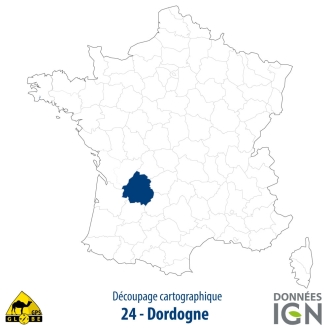 Département IGN - Dordogne 24 - 1 : 25 000