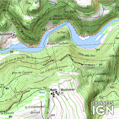 Département IGN - Doubs 25 - 1 : 25 000