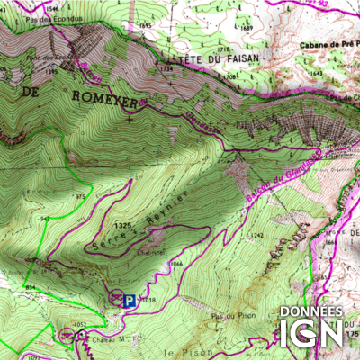 Département Drome (26) - 1 : 25 000