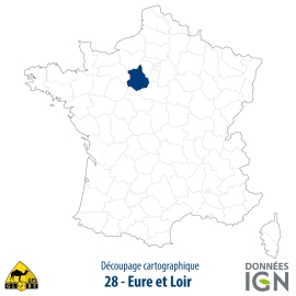 Département IGN - Eure et Loir 28 - 1 : 25 000