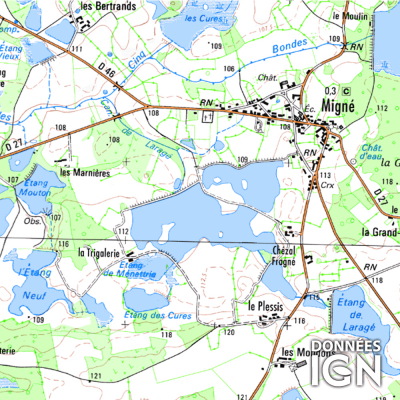 Département Indre (36) - 1 : 25 000