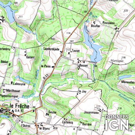 Département IGN - Landes 40 - 1 : 25 000