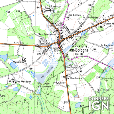 Département Loir-et-cher (41) - 1 : 25 000