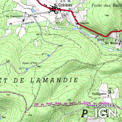 Département Haute-Loire (43) - 1 : 25 000