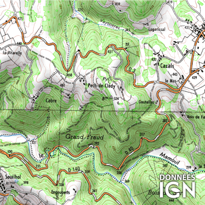 Département Lot (46) - 1 : 25 000