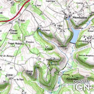 Département Lot-et-Garonne (47) - 1 : 25 000