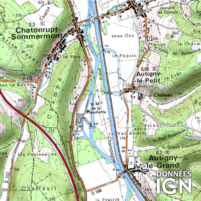 Département Haute-Marne (52) - 1 : 25 000