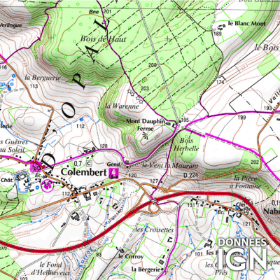 Département Pas de Calais (62) - 1 : 25 000