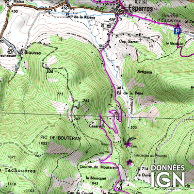 Département Hautes-Pyrénées (65) - 1 : 25 000