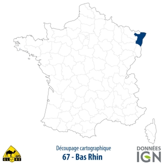 Département IGN - Bas-Rhin 67 - 1 : 25 000