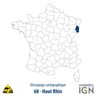 Département IGN - Haut-Rhin 68 - 1 : 25 000