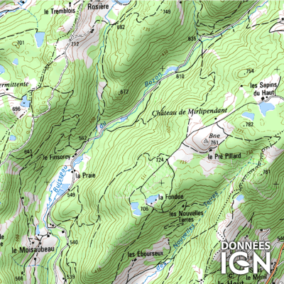 Département Haute-Saône (70) - 1 : 25 000