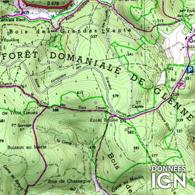 Département IGN - Saône-et-Loire 71 - 1 : 25 000