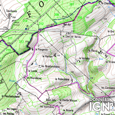 Département Sarthe (72) - 1 : 25 000