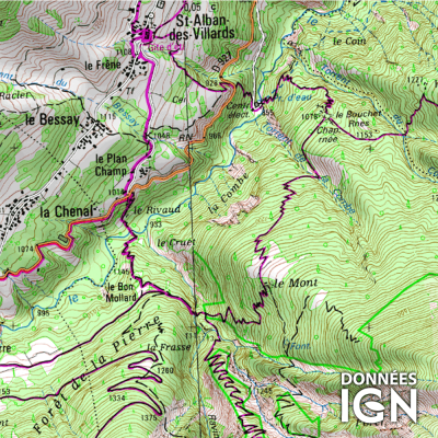 Département IGN - Savoie 73 - 1 : 25 000