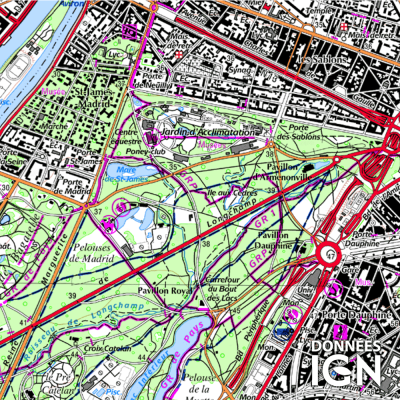 Département IGN - Paris 75 - 1 : 25 000