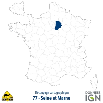 Département IGN - Seine-et-Marne 77 - 1 : 25 000