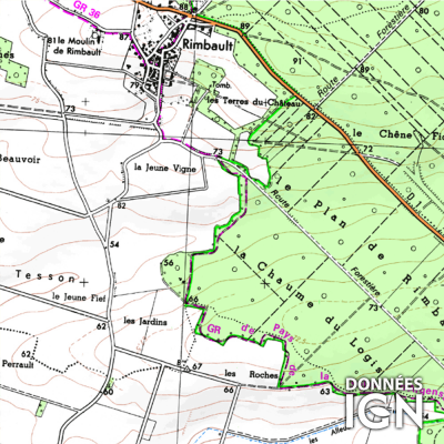 Département IGN - Deux-Sevres 79 - 1 : 25 000