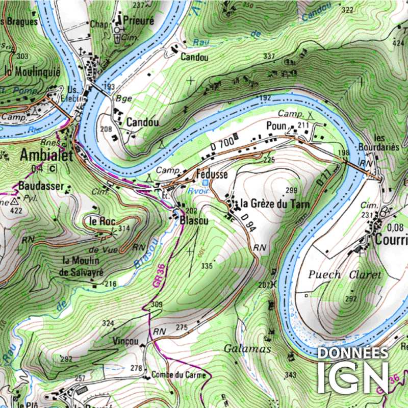 Département IGN - Tarn 81 - 1 : 25 000