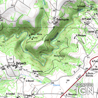 Département Tarn-et-Garonne (82) - 1 : 25 000