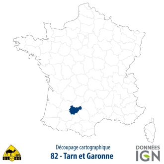 Département IGN - Tarn-et-Garonne 82 - 1 : 25 000